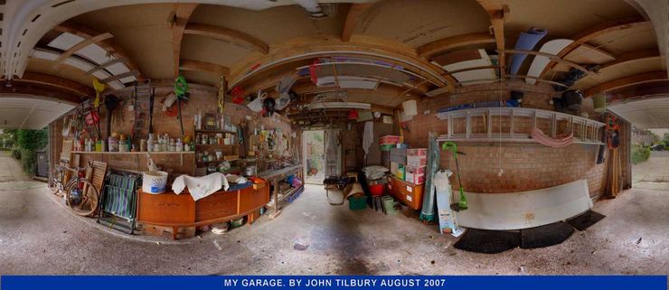 My garage, spherical pano.
© 2007 John Tilbury