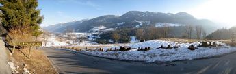 A panorama of Val de Fieme, as seen from Hotel Panorama, Cavalese, Italy
© 2012 Knut Dalen