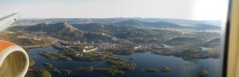The western part of the city of Bergen, as seen from the plane. 
© 2008 Knut Dalen