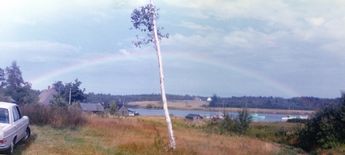Rainbow over Maple Juice Cove, Cushing, Maine, 1970's
© 2000 Freeman Brown, http://brownlog.dreamhost.com