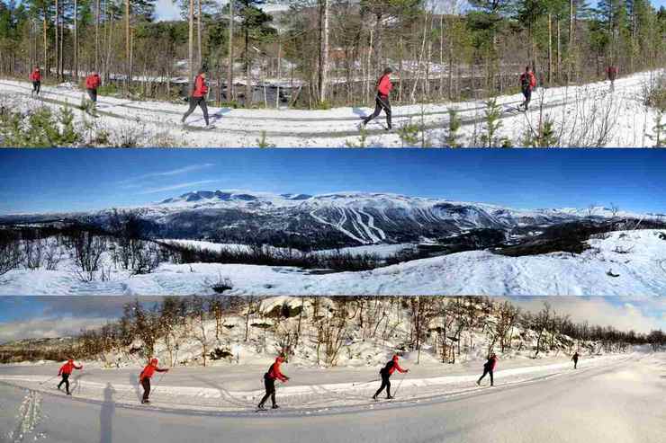 Jogging and skiing in the snow
© 2009 Knut Dalen