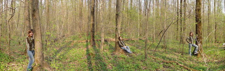 3 Kseniyas in a forest 
© 2006 Sergey Stepanenko