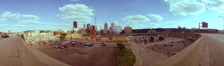 617 Days to First Pitch -- The construction site of PNC Park
© 1999 John Strait